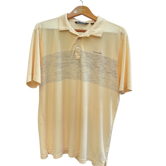 TravisMathew XL Buttery Yellow Performance Polo - Picture 3 of 8